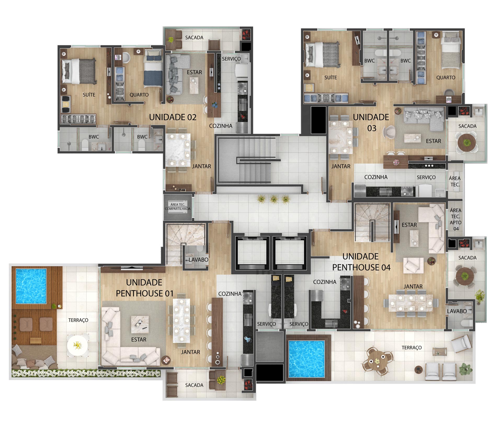 Plantas humanizadas residenciais